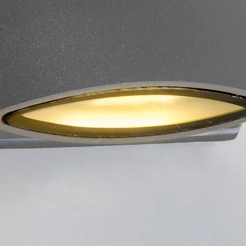 Outdoor Round Wall Light Sconce Aluminum Contemporary Zwart Sconce Light Fixture Warm/White Black
