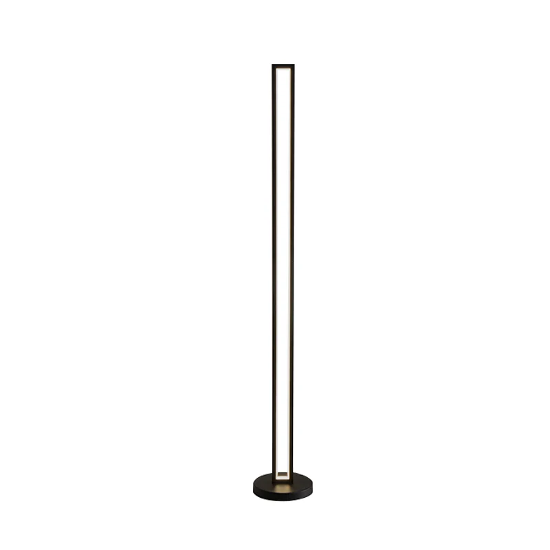 Rectangle Frame Stand Up Lamp Contemporary Metallic Black/White LED Floor Reading Lighting Warm/White Light Black