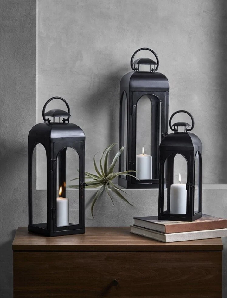 Remembering You Zwart Memorial Lantern Wax Candle