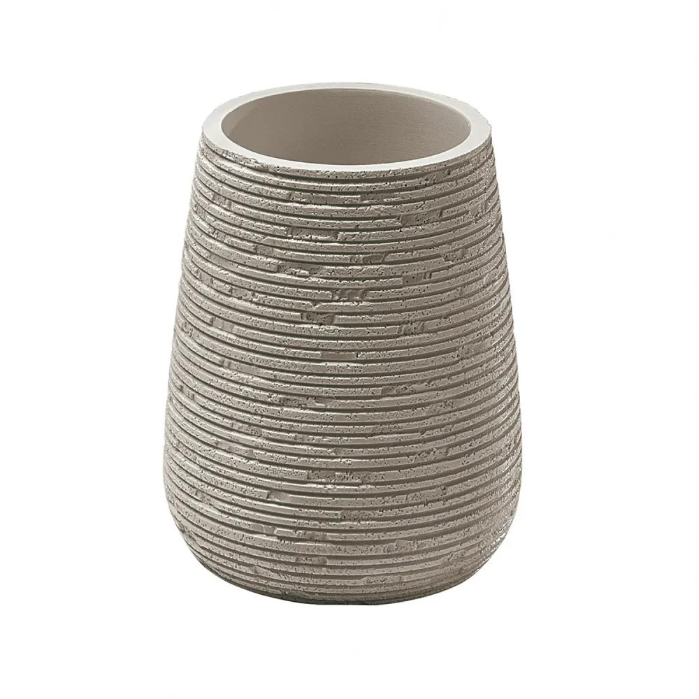 Resin countertop toothbrush holder Gedy Gemini series - Dove grauw