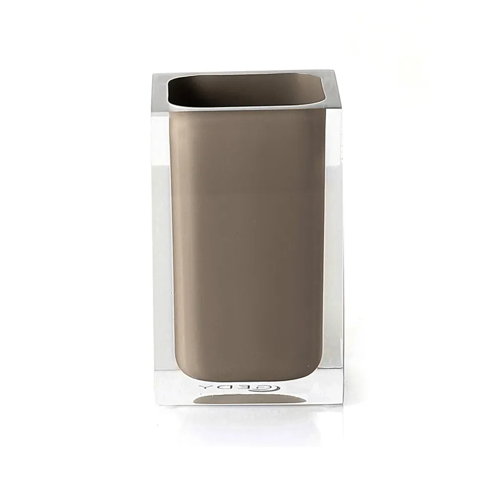 Resin countertop toothbrush holder Gedy Spectrum series - Dove gray