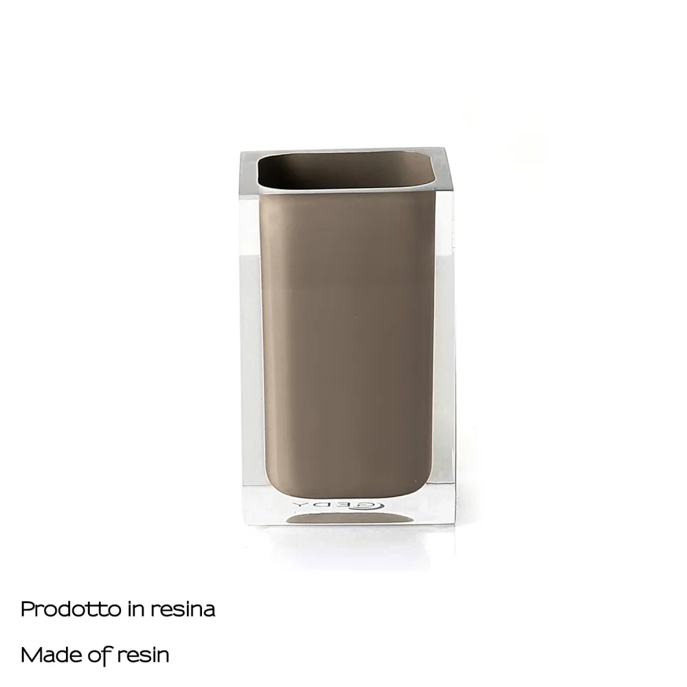 Resin countertop toothbrush holder Gedy Spectrum series - Dove gray