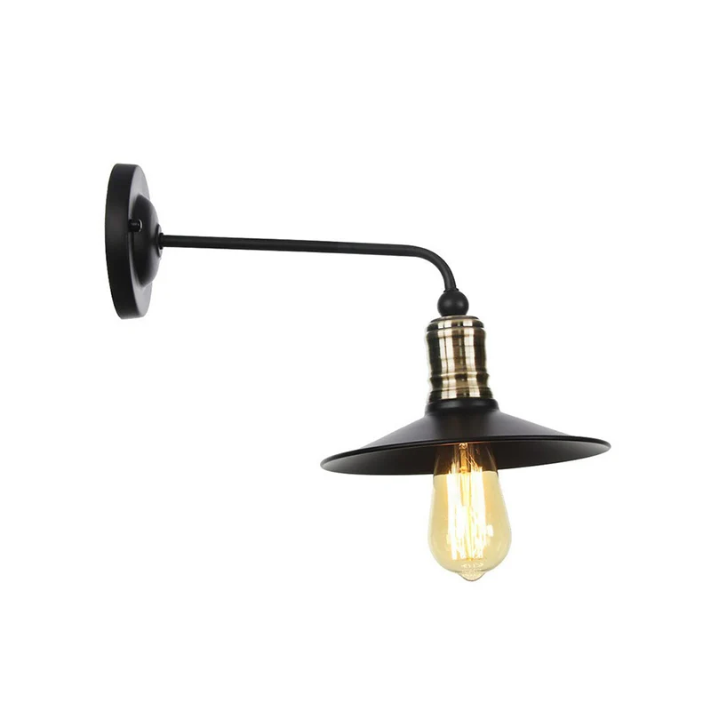 Rustic Bell/Sphere Cage/Flared Wall Light 1-Light Ijzer Wall Lamp Fixture Black Dinging Room Black