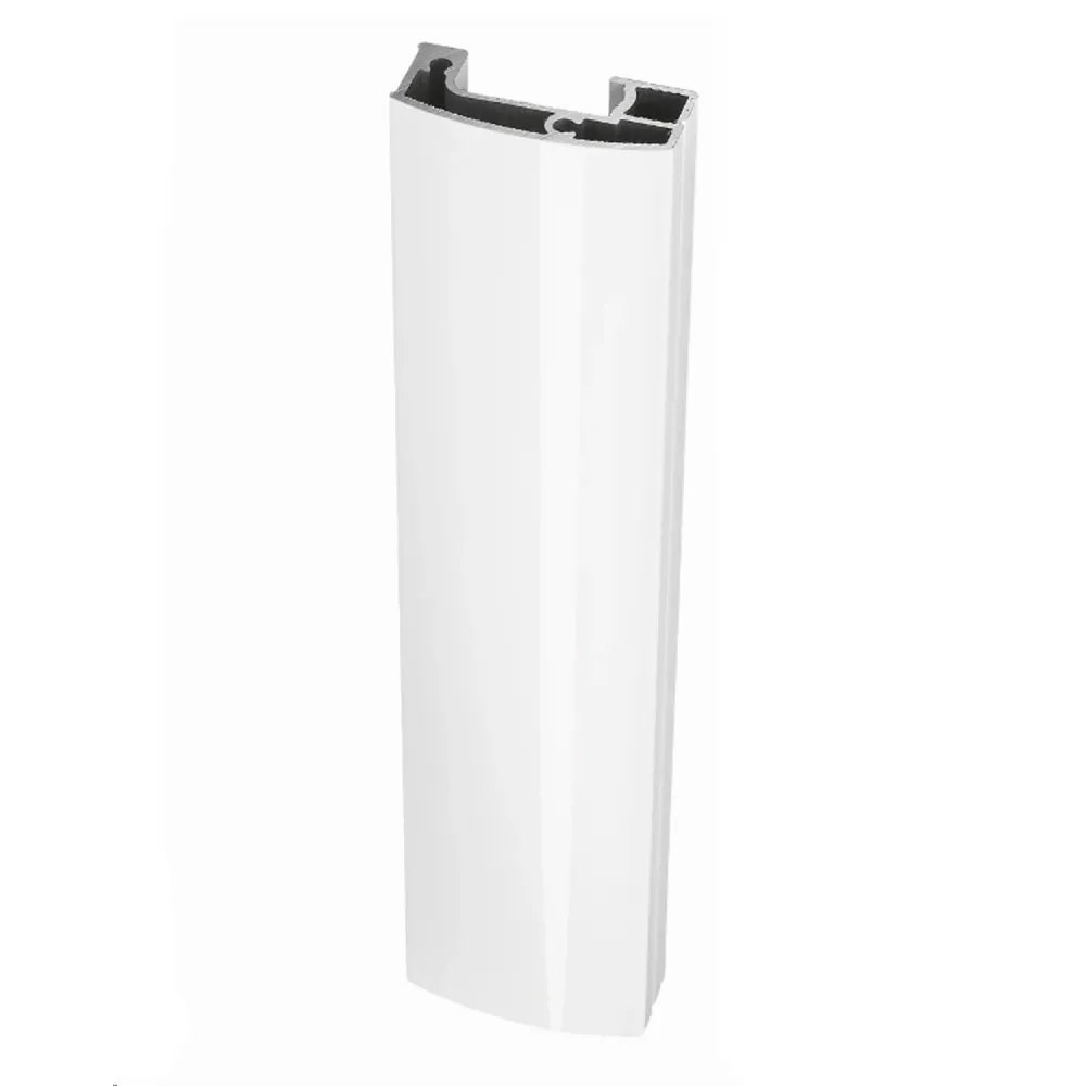 Shower enclosure 1 sliding door 130cm opdruk glass C white profile Oceania