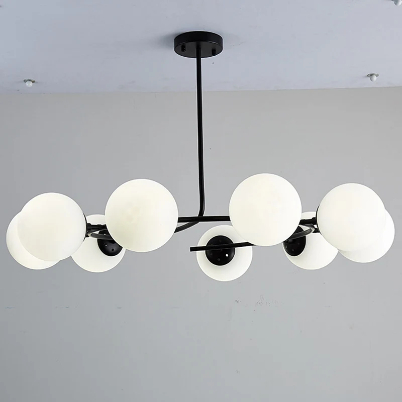 Sphere Chandelier Lighting Fixtures Modern White Glaswerk Suspension Light Bedroom Gold