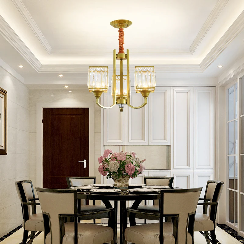 Sputnik Chandelier Pendant Light Strak Crystal 3/6/8 Lights Gold Hanging Ceiling Light Living Room Gold