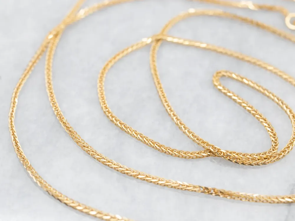 Square Wheat Chain Lobster Clasp