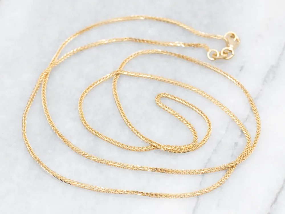 Square Wheat Chain Lobster Clasp