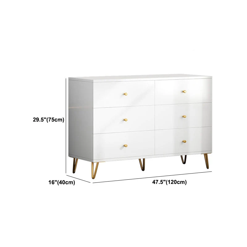 Timeproof Glam White Storage Chest Wood Soft-Close Drawers Dresser Https