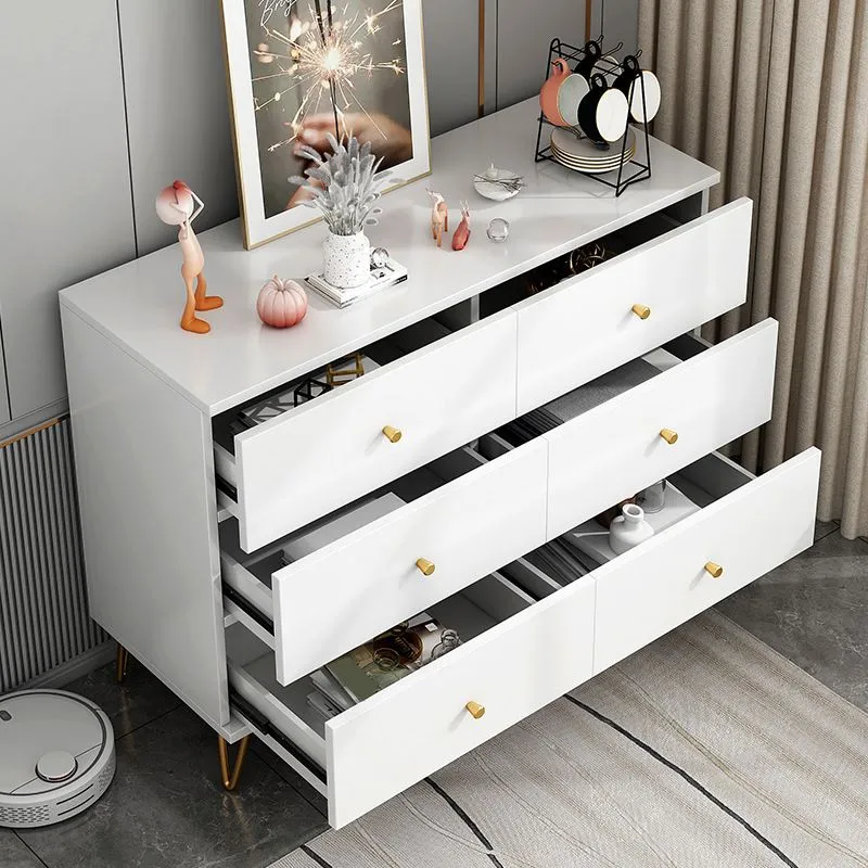 Timeproof Glam White Storage Chest Wood Soft-Close Drawers Dresser Https