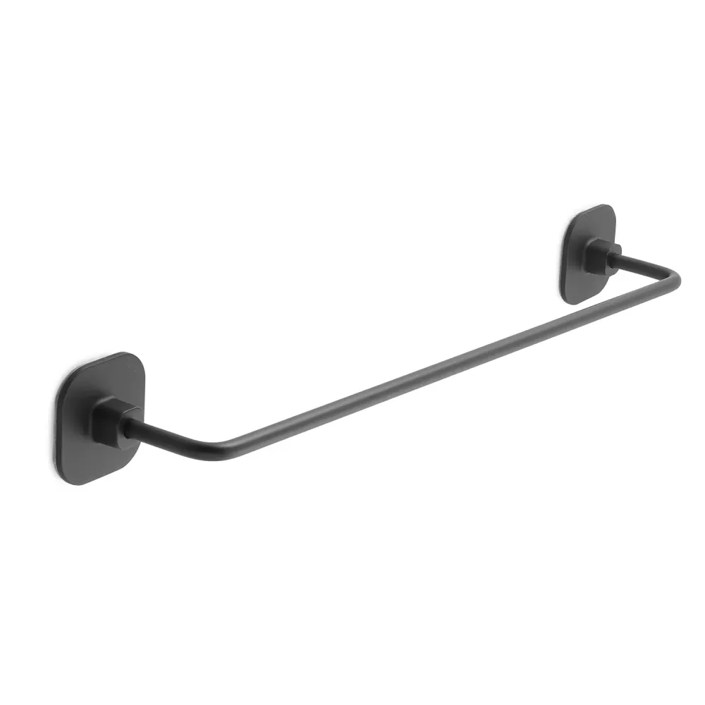 45 cm towel holder stainless steel and chromall Teide Gedy - Matte Ravenzwart