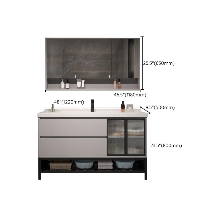 Wall Mount Vanity Melkwit Wood Frame Soft Close Drawers Single Sink Vanity Mirror Https
