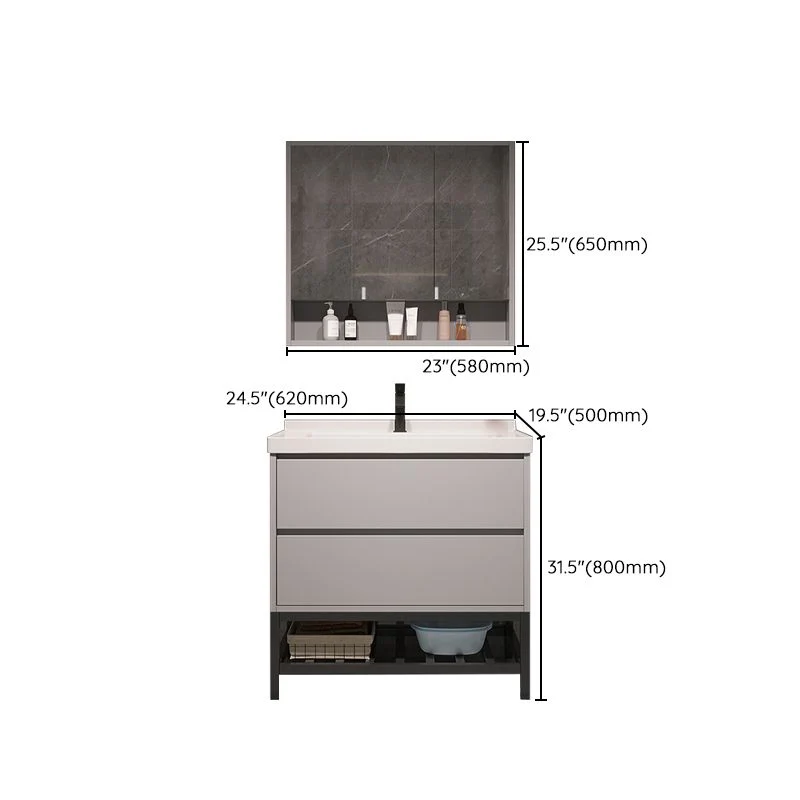 Wall Mount Vanity Parelmoer Wood Frame Soft Close Drawers Single Sink Vanity Mirror Https