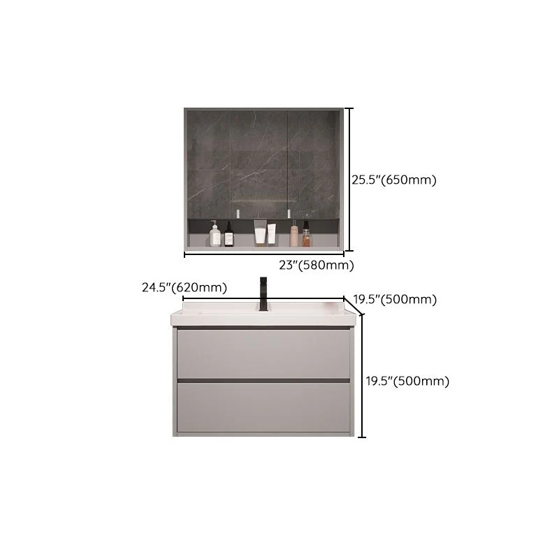Wall Mount Vanity Parelmoer Wood Frame Soft Close Drawers Single Sink Vanity Mirror Https