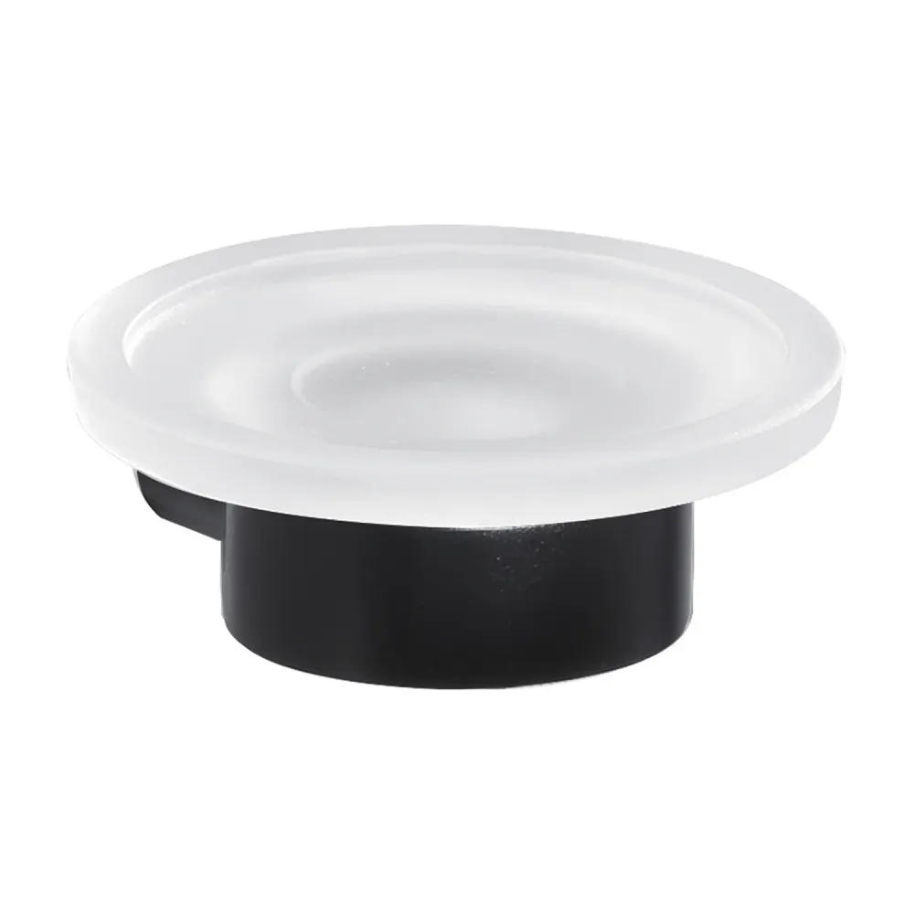 Wall-mounted soap holder Brass and Cromall Gedy Pirenei series - Matte Black