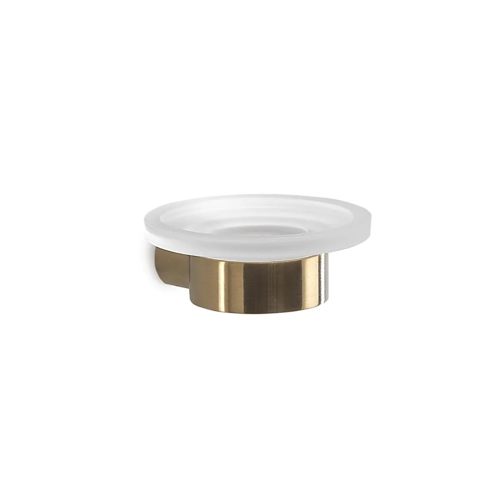Wall-mounted soap holder Brass and Cromall Gedy Pirenei series - Matte Gouden