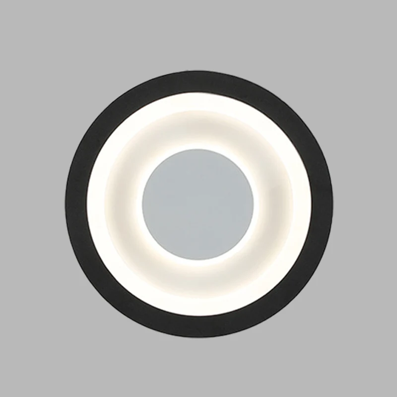White and Black Circle Sconce Lighting Modernist LED Kunststof glas Wall Mounted Lamp Living Room White