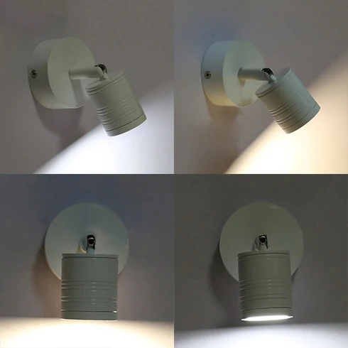 White Cylinder Wall Sconce Lamp Simple Style LED Metaal Wall Lighting Fixture Warm/White Light Bedside White