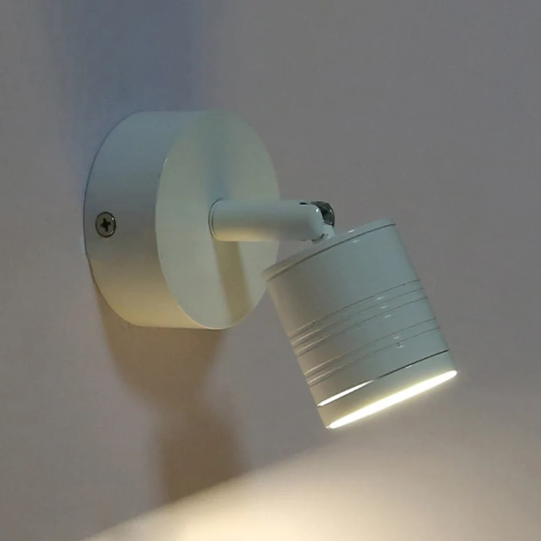 White Cylinder Wall Sconce Lamp Simple Style LED Metaal Wall Lighting Fixture Warm/White Light Bedside White