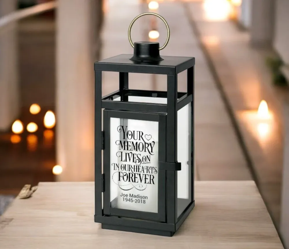 Your Memory Lives On Zwart Lantern LED Candle