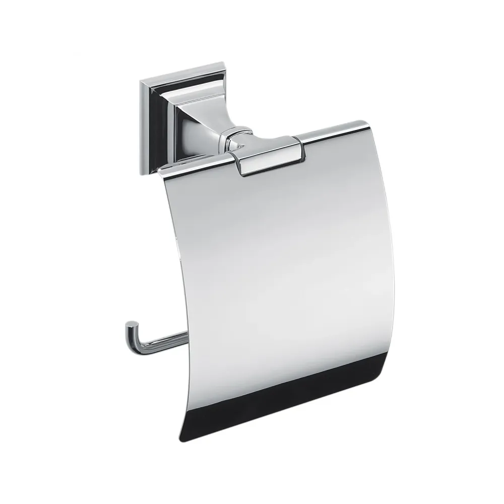 Covered roll holder chromed geel koper Portofino collection Colombo Design