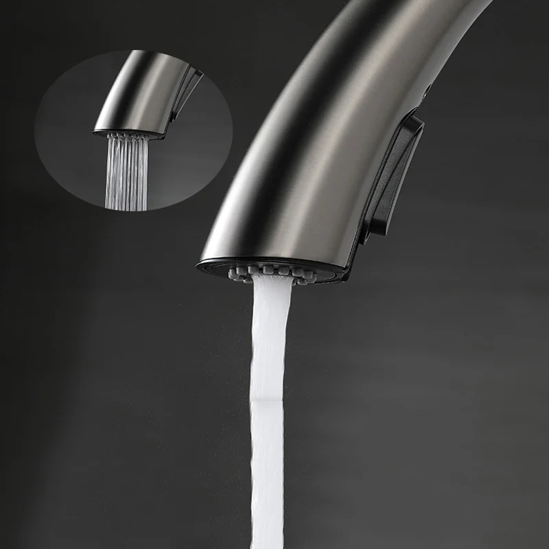 Hedendaags Style Kitchen Faucet 304 Stainless Steel Single Handle Gooseneck Kitchen Faucet