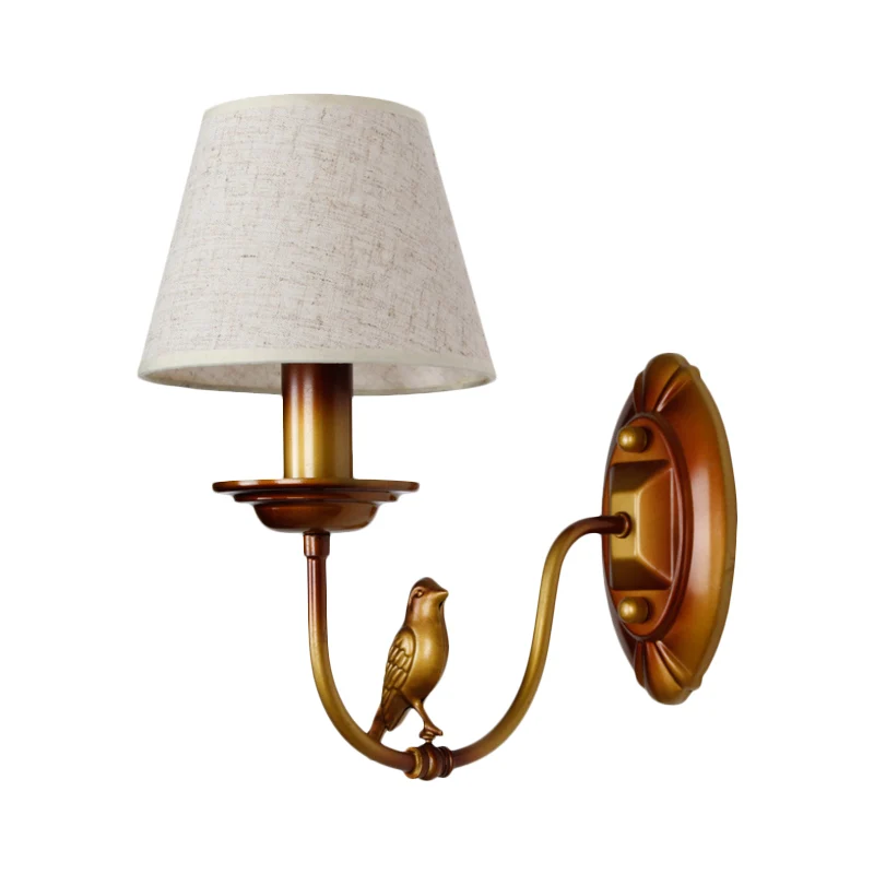 Kaars Metaal Schanslamp Traditioneel 1-lichts gang Wandlamp messing met/zonder kap