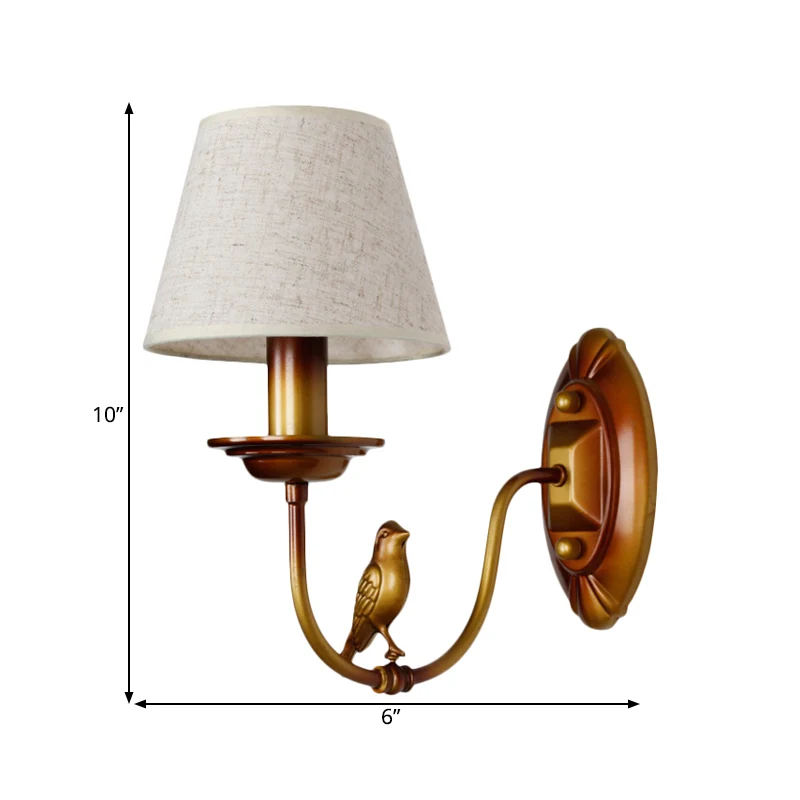 Kaars Metaal Schanslamp Traditioneel 1-lichts gang Wandlamp messing met/zonder kap