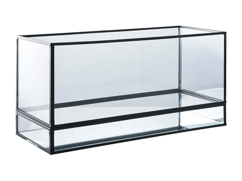 Kaarsenhouder Hurricane, Zwart, 12x30x15 cm, EPIKASA