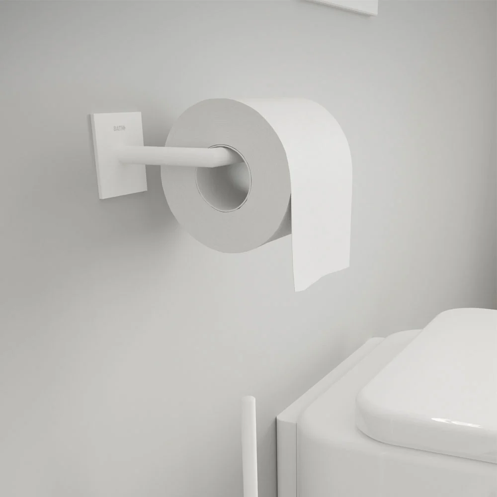 Roll holder glue stick from 'Stick' collection Cosmic white painted geel koper - Without lid