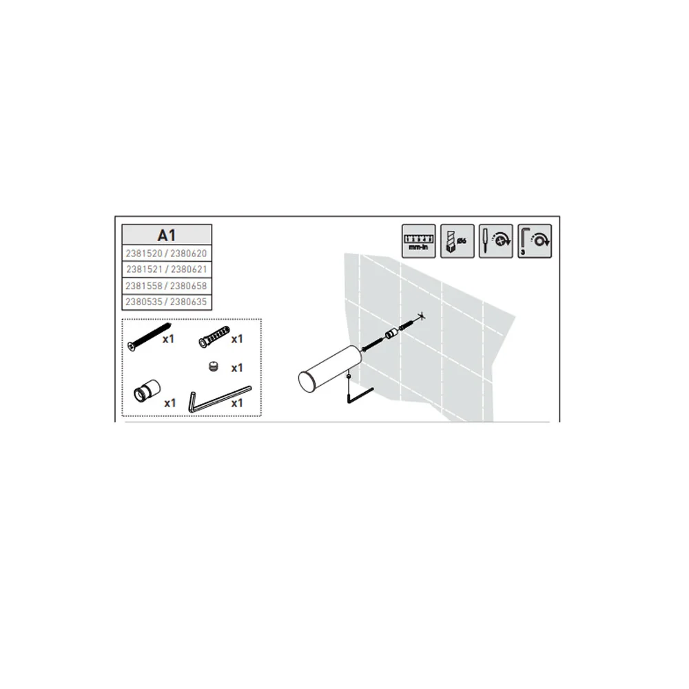 Wall-mounted glove holder painted messing from 'Black & White' collection Cosmic - Satin white