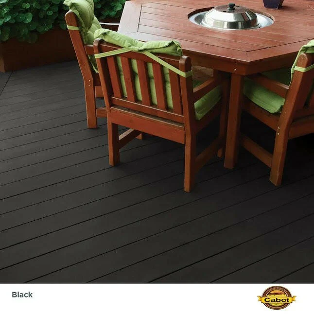 Cabot Black Solid Exterior Wood Stain and Sealer (1-Gallon)
