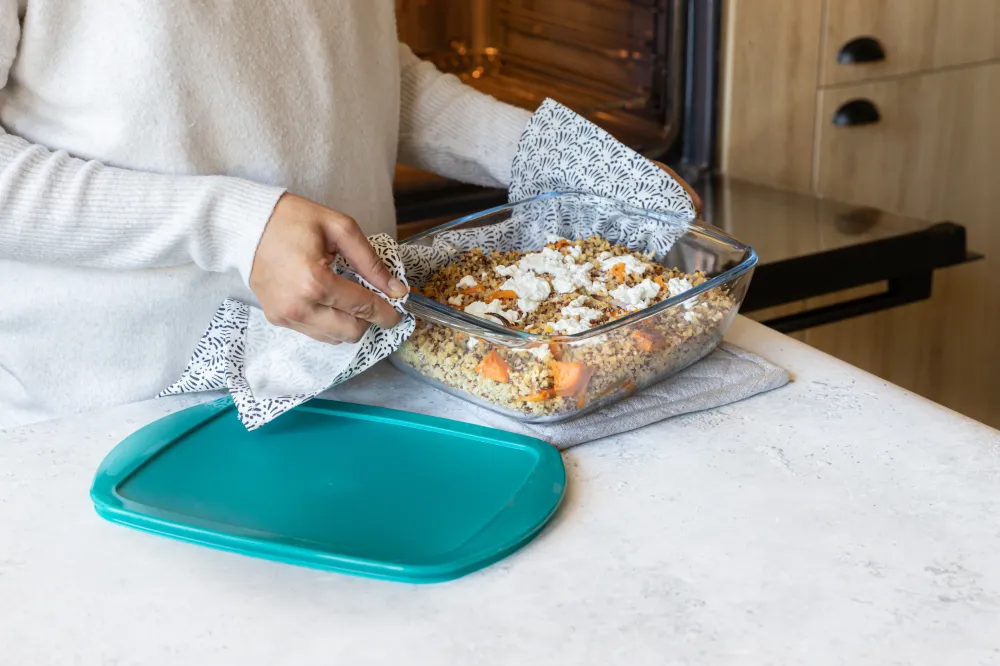 Cook&Store - Rectangular spare lid peacock mosgroen