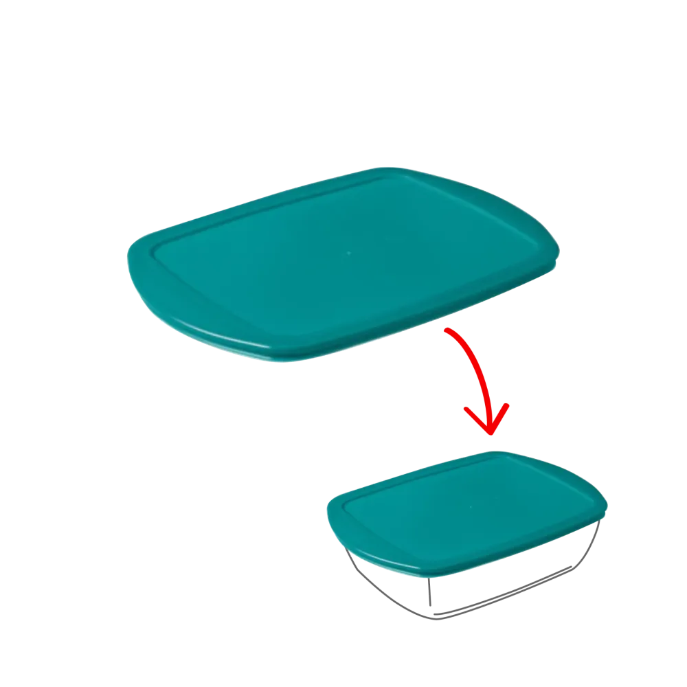 Cook&Store - Rectangular spare lid peacock mosgroen