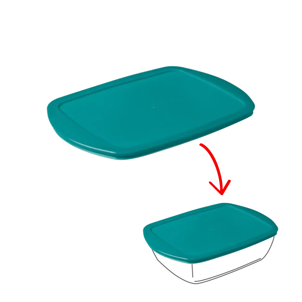 Cook&Store - Rectangular spare lid peacock mosgroen