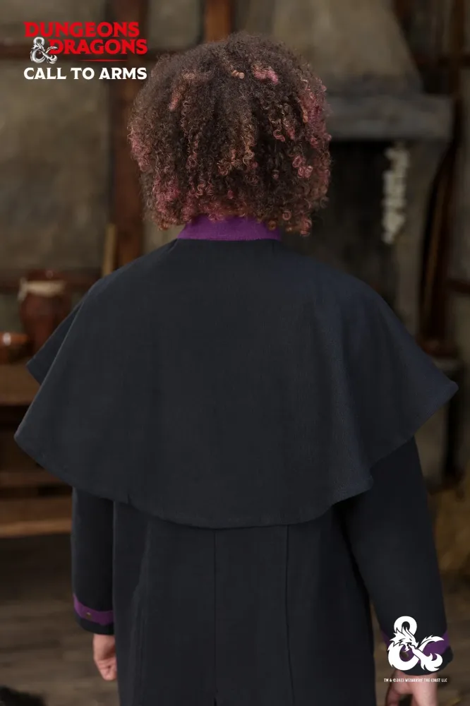 Dungeons & Dragons Warlock Cape Black/Purple Zwart Staal | Industriële Look Xs