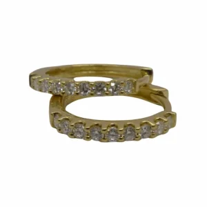 Gold and diamond earrings 0.27 ct