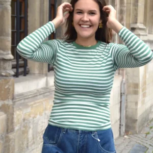 Gestreept truitje groen 24Colours