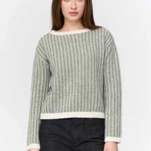 Groene trui streepjes 24Colours