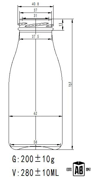 250ml Schroefdop Melkflessen