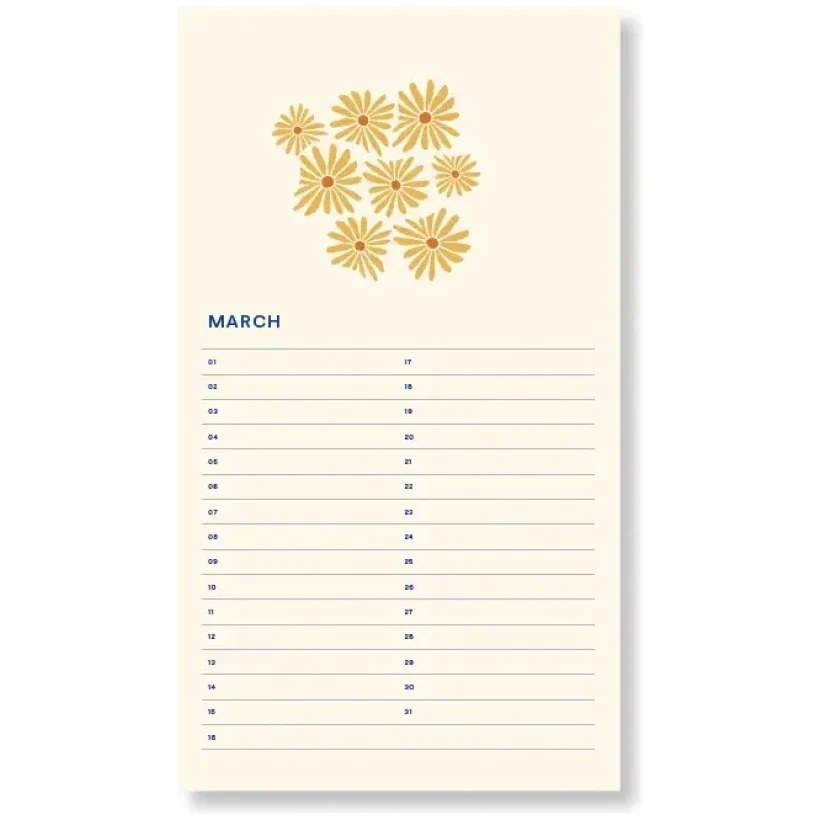 Verjaardagskalender Flowers A-Journal