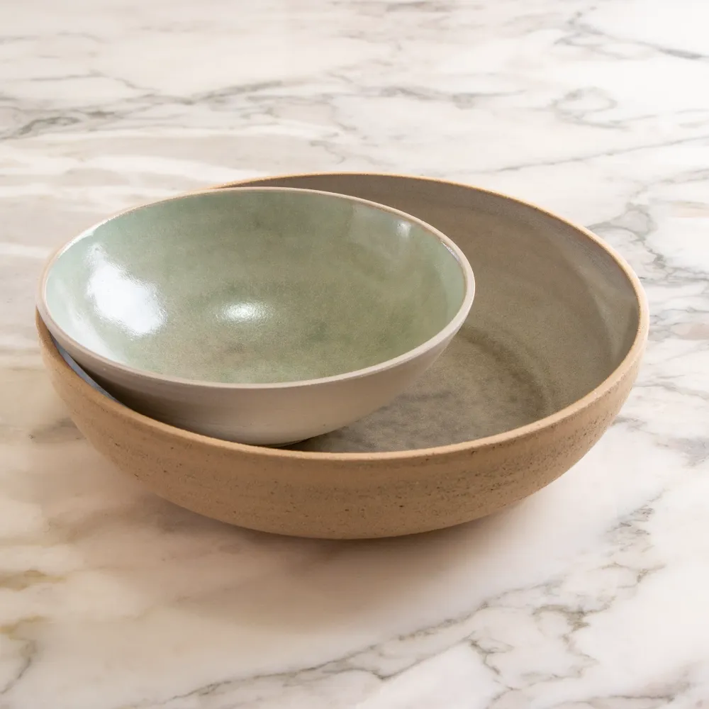 AB Ceramics Noodle Kom Wit Mint D19