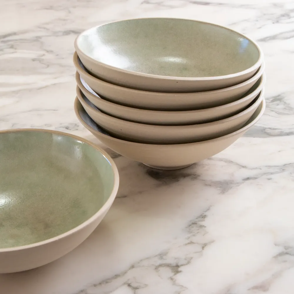 AB Ceramics Noodle Kom Wit Mint D19