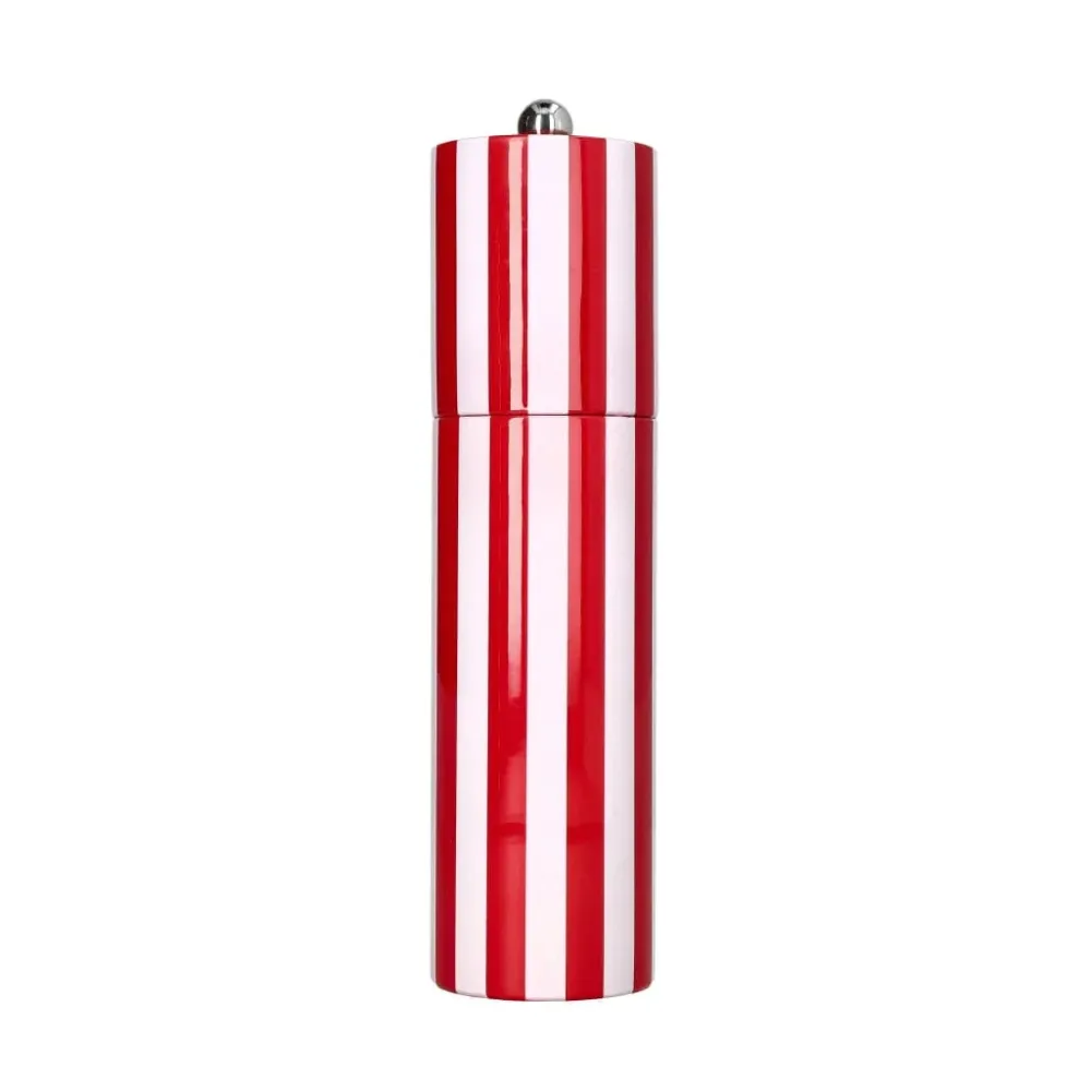 Addison Ross - Column Striped Peper & Zoutmolen Red & White 24 cm