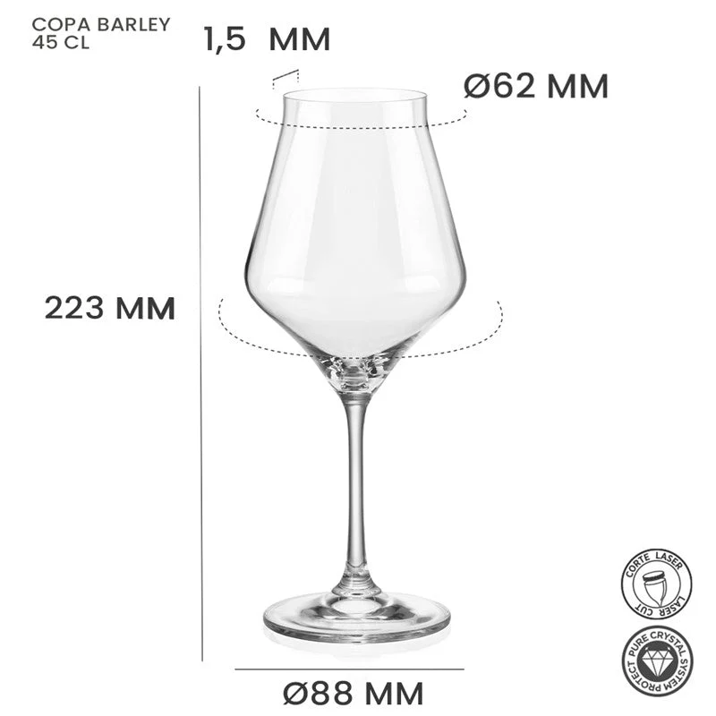 Alar Barley Wijnglas 45 cl - Doos 6 stuks