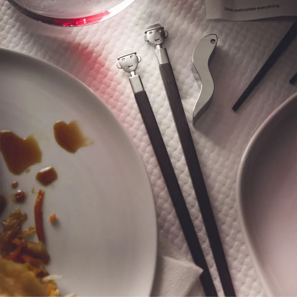 Alessi Alessandro Chopsticks + Houder
