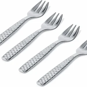 Alessi Colombina set van 4 oestervorken