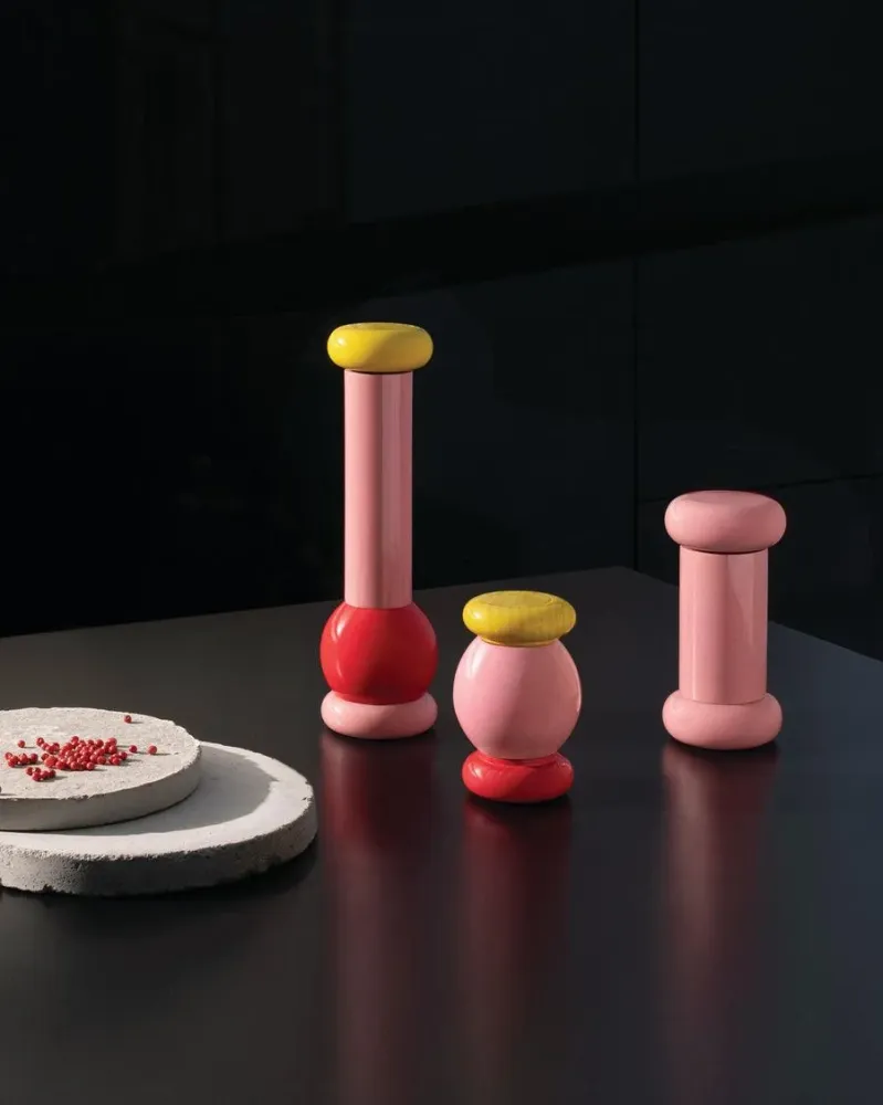 Alessi Twergi Kruidenmolen - S - rood/zwart/geel