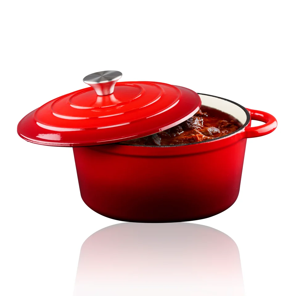 Casserole Enamel Cast Iron Red alpina