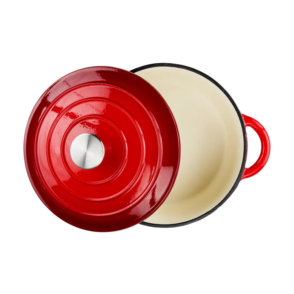 Casserole Enamel Cast Iron Red alpina